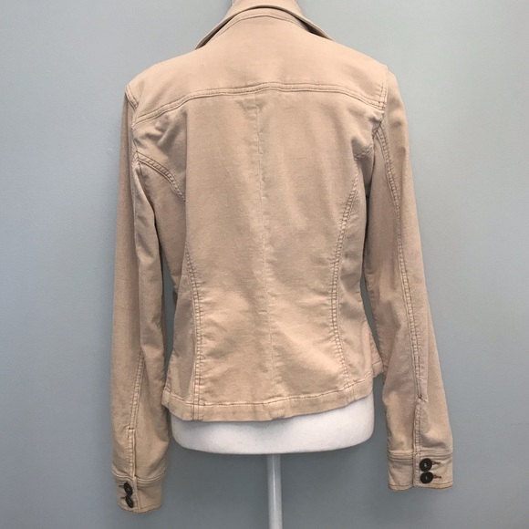 Plugg Corduroy Fitted Cream Jacket/ Blazer SZ L - Picture 3 of 12